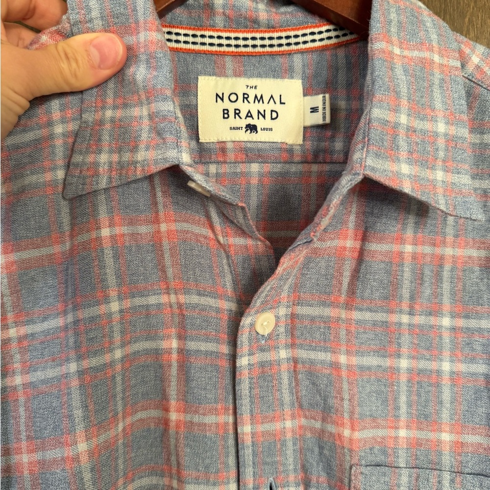 The Normal Brand Casual Blue and Pink Plaid Shirt
